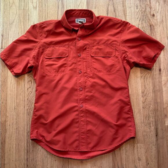Men's Duluth Trading Coolplus Short Sleeve Button Shirt, size M - Picture 1 of 5